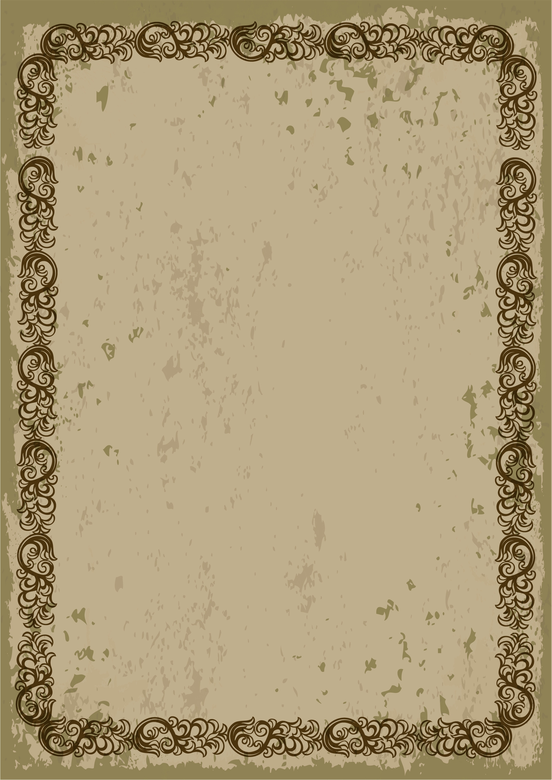 vintage brown border design seamless repeating style