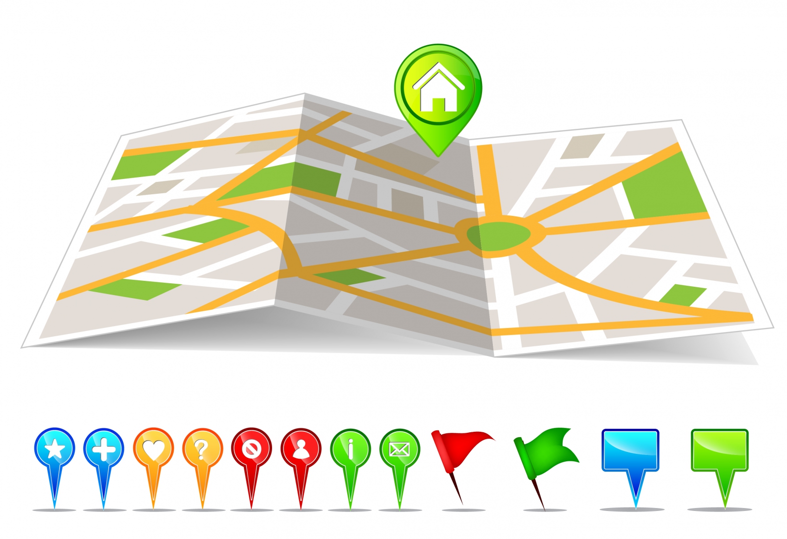 City map with labels