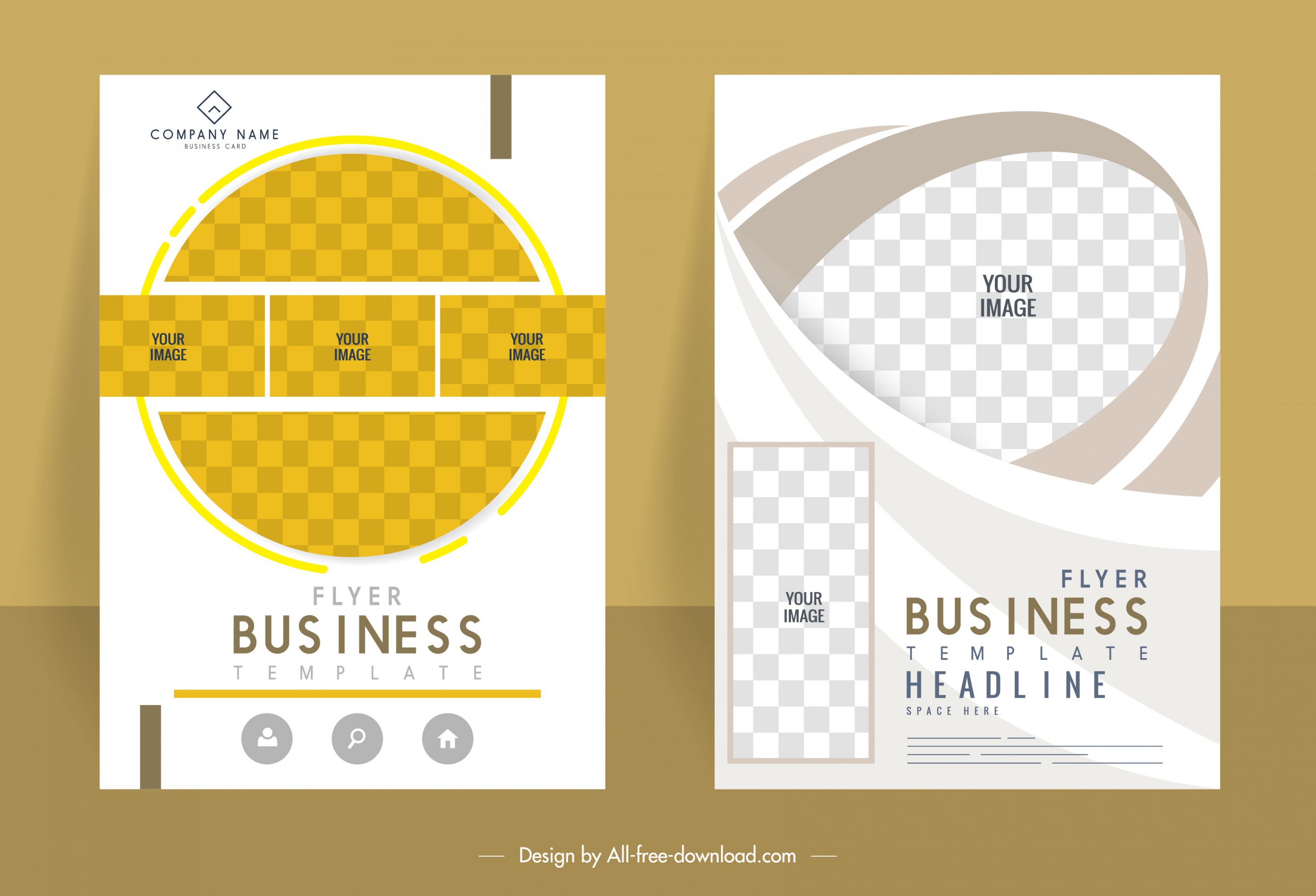 corporate flyer templates technology design modern checkered decor