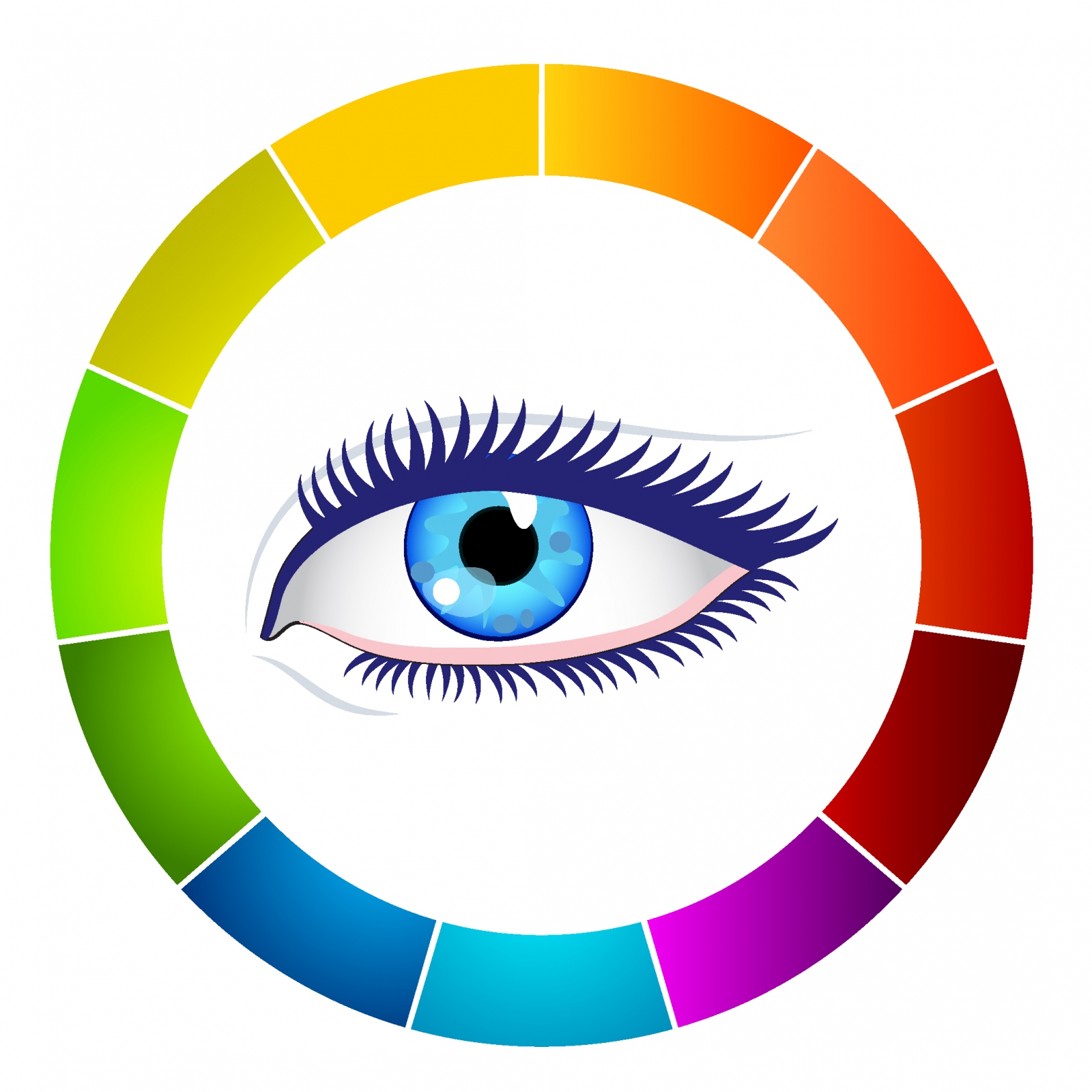 Eye and color wheel