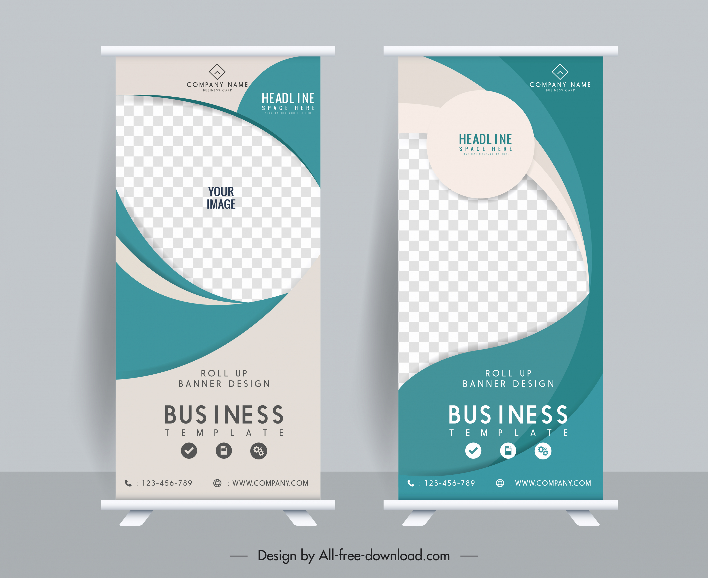 corporate banner templates elegant modern standee design